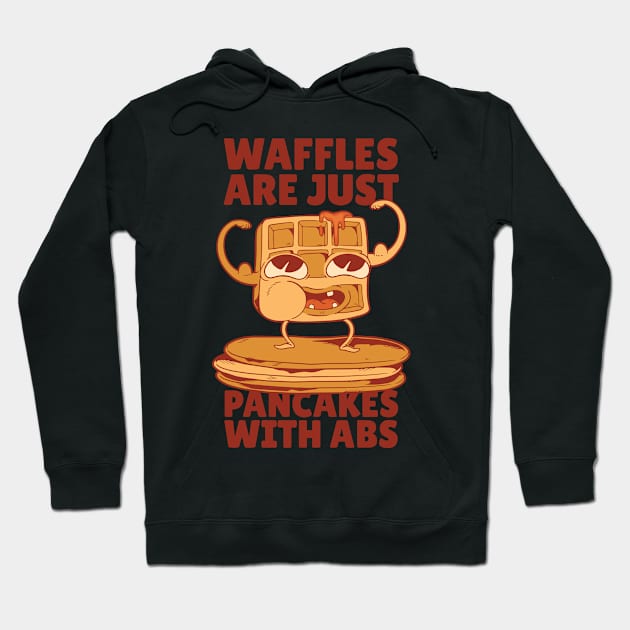 Funny waffles pancakes design Hoodie by LR_Collections